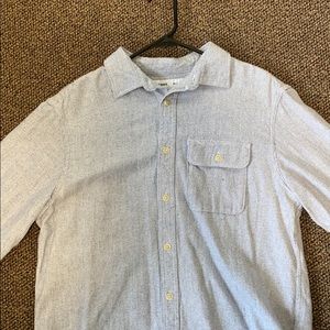 Suede Style Light Blue Old Navy Button Up